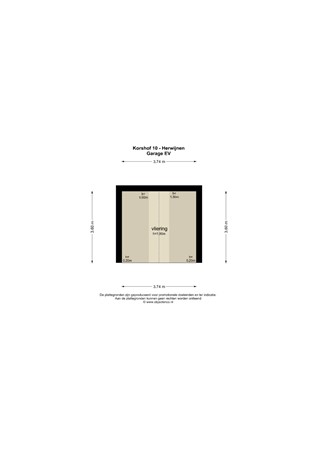 Floorplan - Korshof 10, 4171 BJ Herwijnen